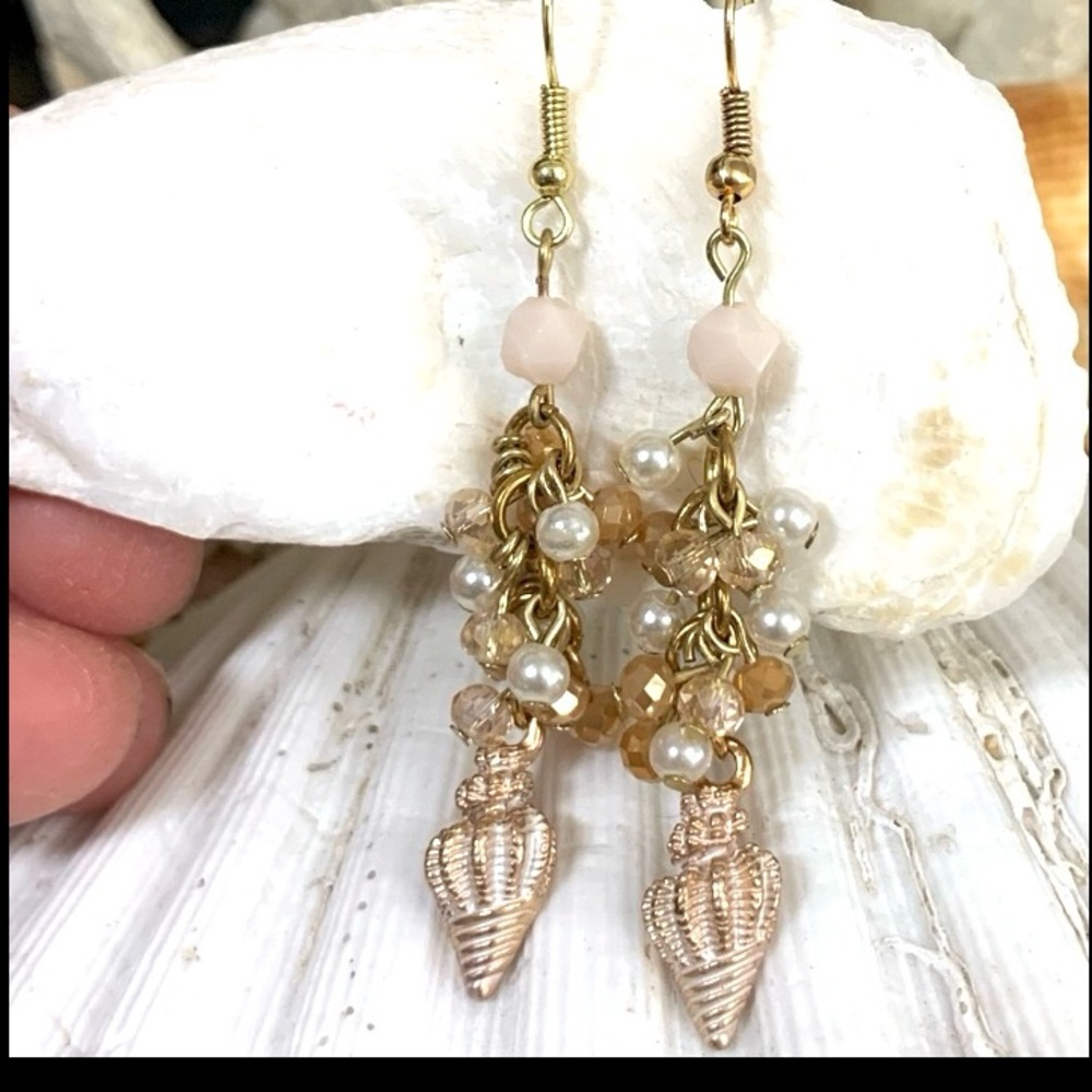 Sea Shell Beaded Earrings